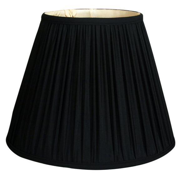 Royal Designs 12" Deep Empire Gather Pleat Lamp Shade Black