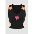 thumbnail image 3 of FOLUNSI Chic Floral Crop Vest - Hourglass Fit, Must-Have Style, 3 of 8