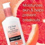 Neutrogena Pink Grapefruit Acne Moisturizer Oil-Free Acne Treatment & Face Moisturizer, 4 fl oz