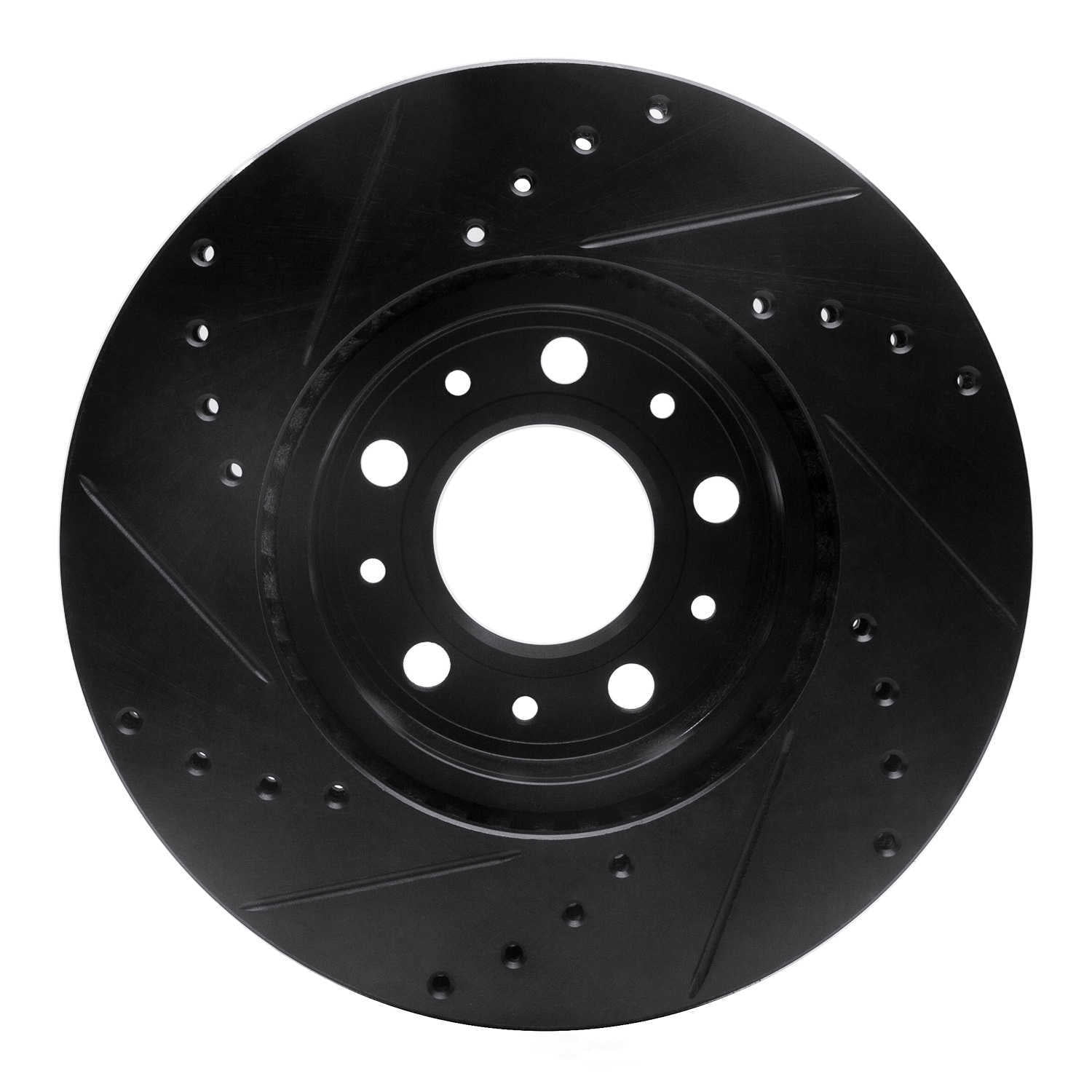 Dynamic Friction Company 633-27015R DFC Brake Rotor - Drilled And Slotted - Black