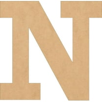 Wood MDF Letters, Unfinished 8'' Tall Rockwell N, Blank Wall Craft