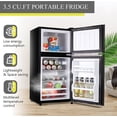 thumbnail image 3 of GGTB 3.0 cu ft 2 Door Mini Fridge with Freezer, Black Compact Refrigerator for Dorm, Office, Apartment, Basement and Garage, 3 of 9