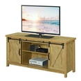 thumbnail image 7 of Convenience Concepts Blake Barn Door TV Stand with Shelves and Sliding Cabinets for TVs up to 60 Inches, English Oak, 7 of 7