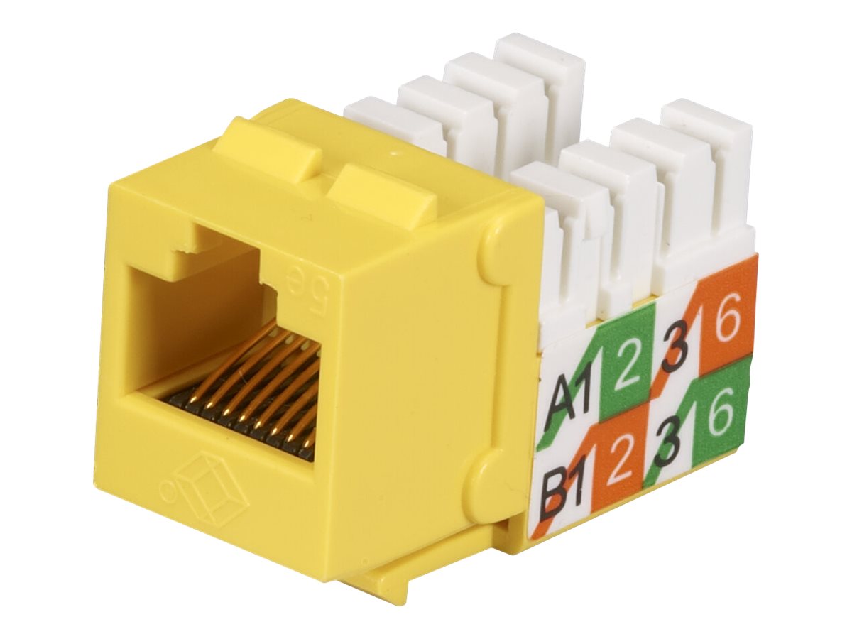 Black Box GigaBase 2 CAT5e Jacks - Modular Insert - CAT 5e - Yellow - 1 ...