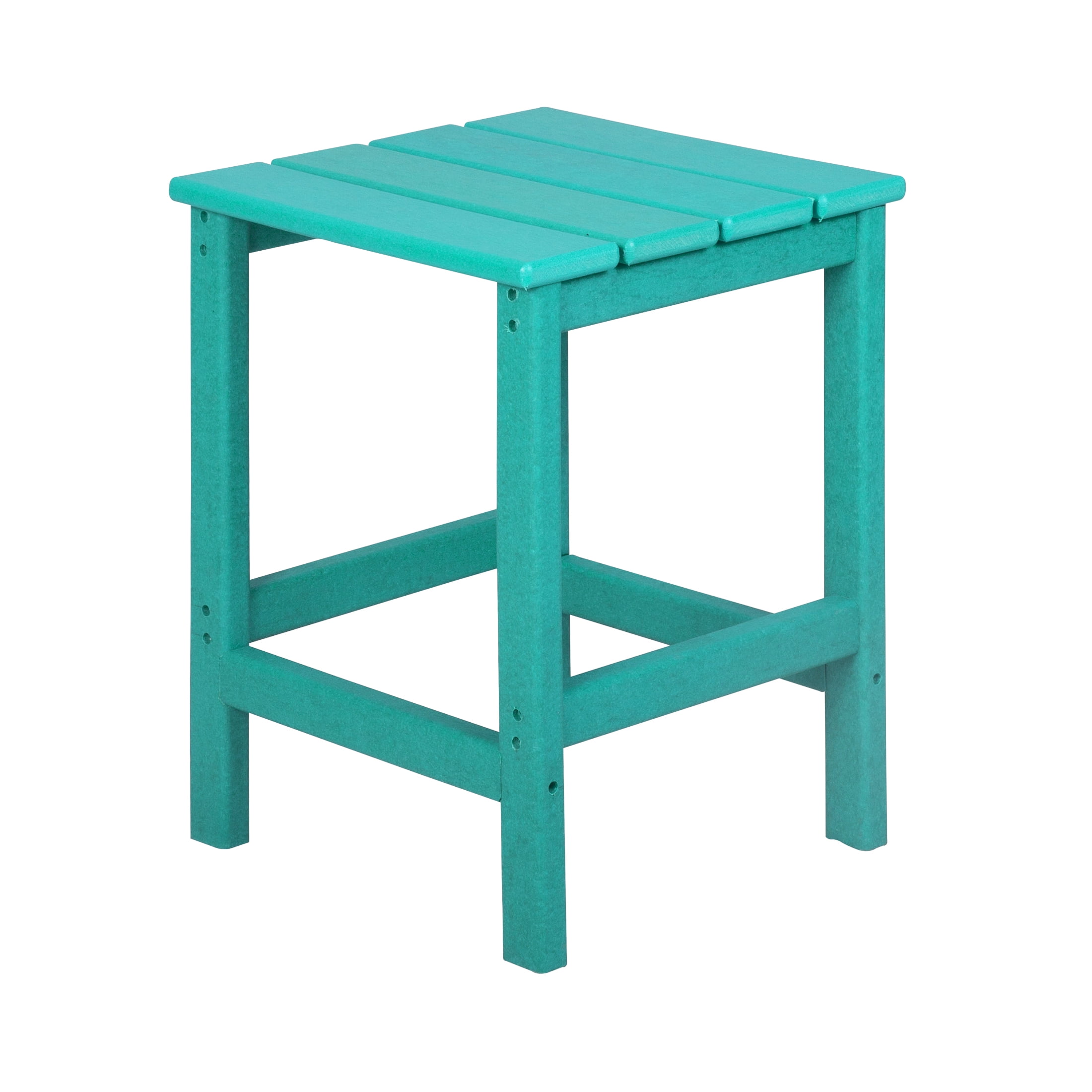 GARDEN 2-Piece Set Plastic Outdoor Rocking Chair with Square Side Table Included, Turquoise