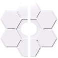 thumbnail image 1 of Ekena Millwork CMP30DY2-07000 30 in. OD x 7 in. ID Square Daisy Architectural Grade PVC Contemporary Ceiling Medallion - 2 Piece, 1 of 1