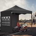 thumbnail image 3 of COBIZI 10x10 Heavy Duty Pop Up Canopy Tent with 4 Sidewalls, Commercial Instant Waterproof Shelter, UV 50+ with Silver Coated, Upgraded Thickened Hexagonal Legs,Blue, 3 of 5