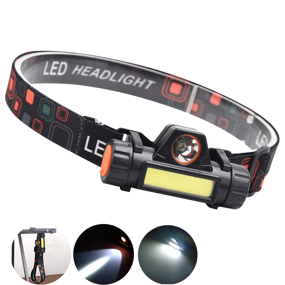 Ounamio Headlamp Rechargeable Flashlight, Camping Headlamp 90Degree