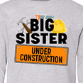 thumbnail image 4 of Inktastic Big Sister under construction Long Sleeve Youth T-Shirt, 4 of 5