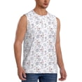 thumbnail image 2 of Fotbe Elegant ice skates snowflakes Men's Camiseta sin Mangas Estampada para Hombres, Playera Casual para Gimnasio, Entrenamiento, Playa-XX-Large, 2 of 7