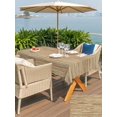 thumbnail image 5 of Outdoor Tablecloths with Umbrella Hole & Zipper, Retro Yellow Rectangle Tablecloth 60x120 Inch, Country Farmhouse Abstract Minimalist Texture Waterproof Table Cloth, Patio/Pool/Picnic Table Covers, 5 of 8