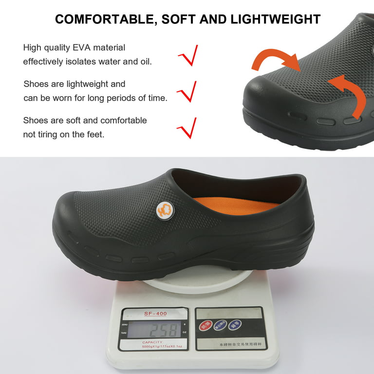 LIPROFE Slip Resistant Shoes for Men - Zapatos para Trabajar en Restaurante de Mujer unisex Non Slip Work Shoes Waterproof Food Service Kitchen Shoe