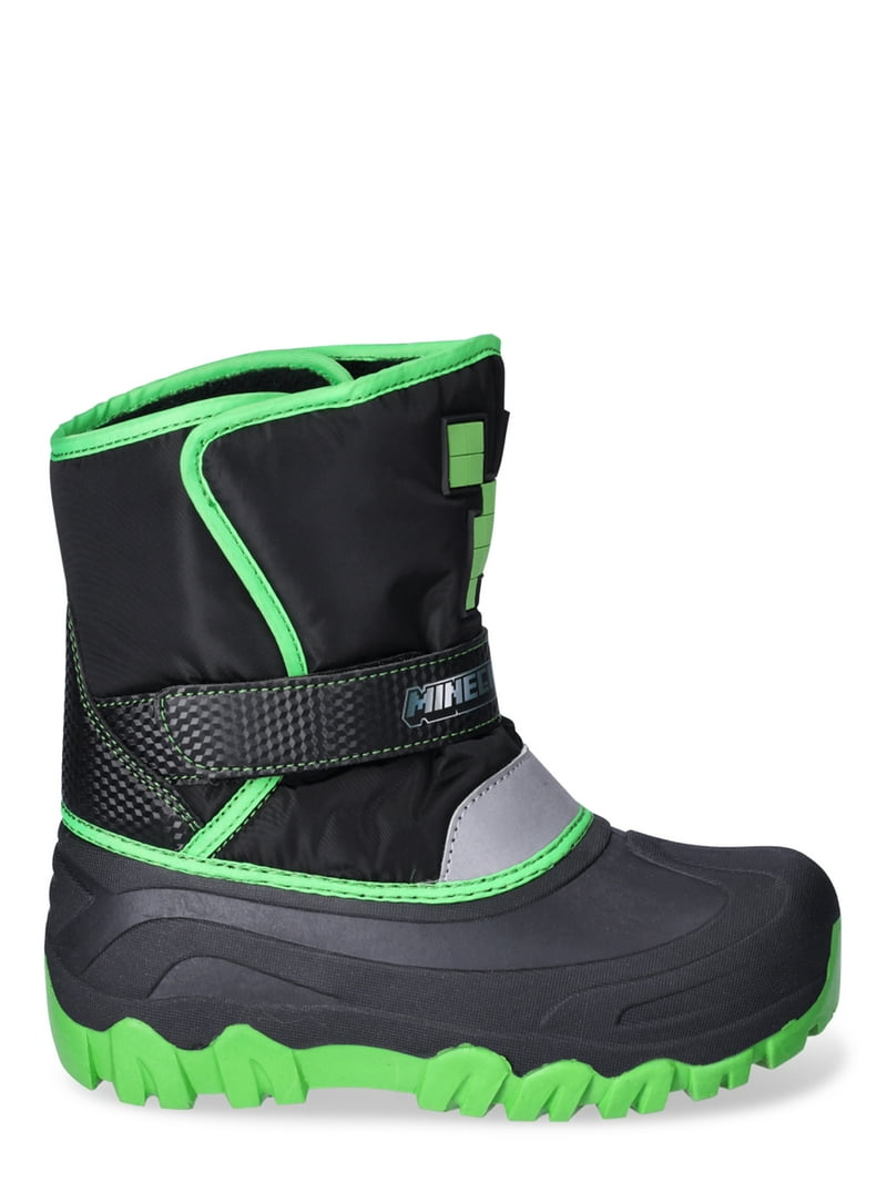 Minecraft Boys Winter Snow Boots, Sizes 11-3