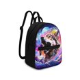 thumbnail image 2 of HELLHERO Galaxy Wolf Mini Backpack, Zipper Closure Polyester Daypack, Lightweight Multiple Pockets Backpack for Women for Travel Work Outing, 2 of 8