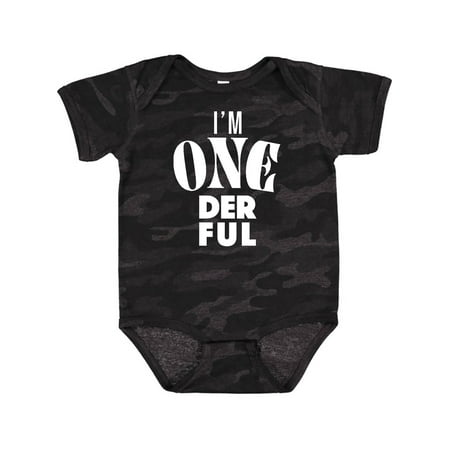 

Inktastic I m One-Derful First birthday Gift Baby Boy or Baby Girl Bodysuit