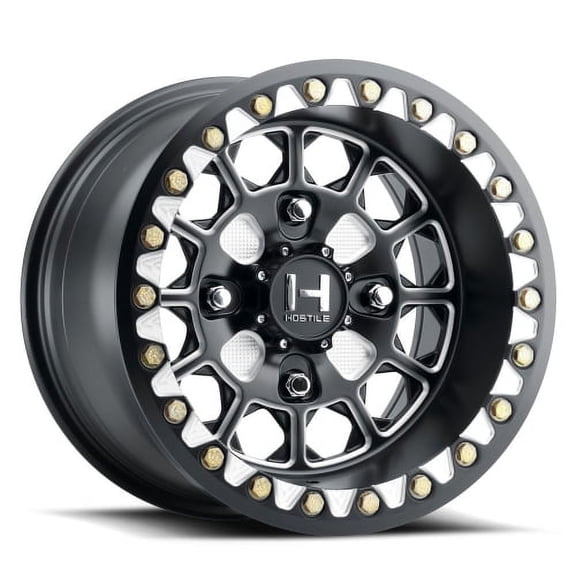 15x10 Hostile UTV H325 Pismo Satin Black Milled Spoke BEADLOCK Wheel 4x156 (0mm)
