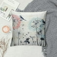 thumbnail image 2 of Nawypu  Blue Dandelion Pillow Cover for Living Room Couch Decor Rustic White Wooden Board Square Soft Throw Pillow Cover Flying Dragonfly Decorative Cushion Cover,Single Pack, 2 of 5