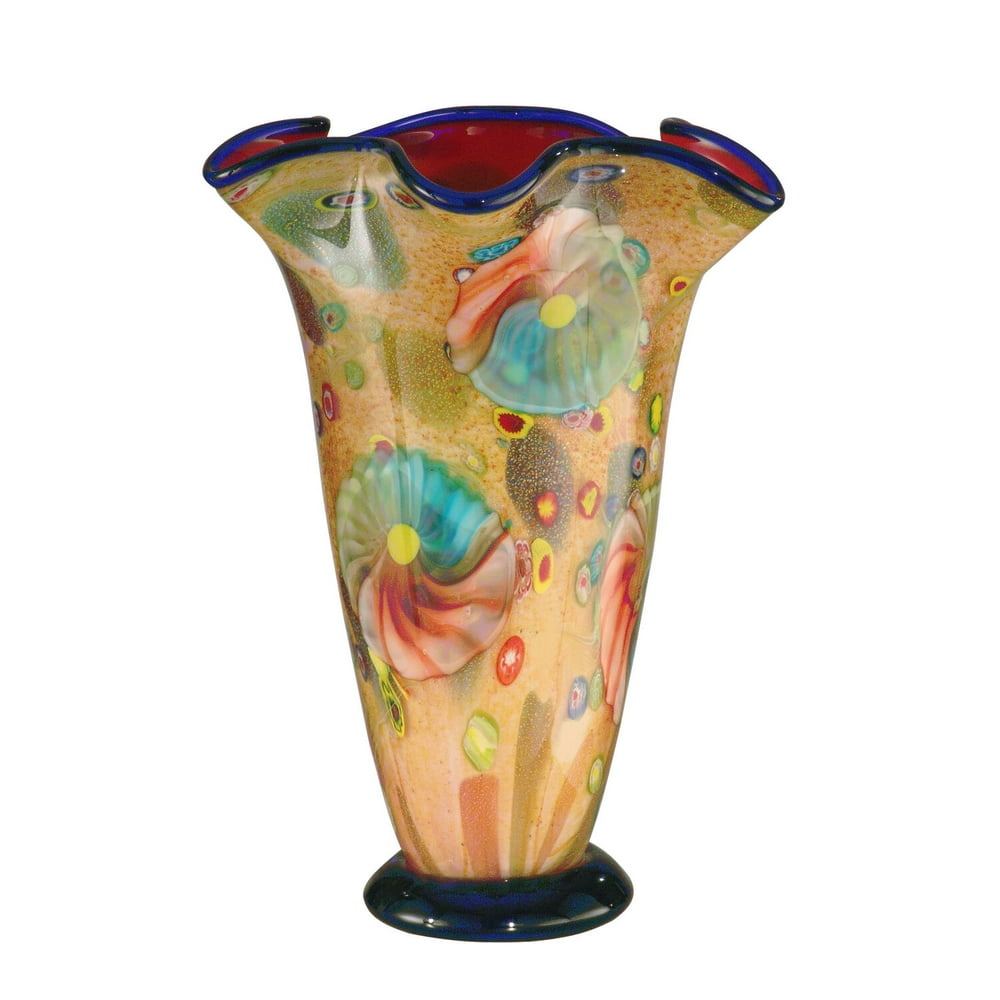Coast Sand Glass Vase in MultiColored Finish