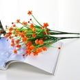 thumbnail image 3 of Fdelink Artificial Flowers 2Pc Artificial Flower Latex Real Bridal Wedding Bouquet Home Decoration Fake Flowers Flores Artificiales Decoracion Lings Artificial Flowers Artificiales Rose (Orange), 3 of 8