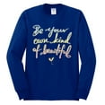 thumbnail image 2 of Positivity saying Pop Culture Mens Long Sleeve Shirt, Royal, Large, 2 of 3