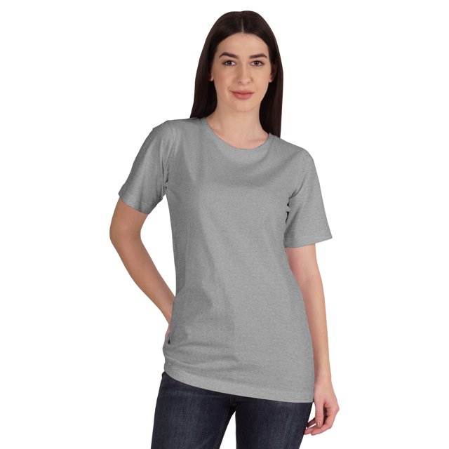 Inkmeso T-Shirt Basique Col Rond Femme Manches Courtes Coupe Régulière Long Tee Haut d'Entraînement