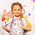 thumbnail image 3 of Pioneer Flower Floral Print Pattern Kids Aprons for Girls and Boys,Adjustable Neck Strap Toddler Aprons for Kids Cooking Baking, 3 of 7