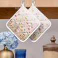 thumbnail image 2 of Spring Floral Pot Holders for Kitchen Heatproof Potholder, 5 Pack Pastoral Botanical Summer Flowers Vintage Hot Pads Multipurpose Oven Pads Cloth Potholders Trivet for Cooking Baking, 2 of 8