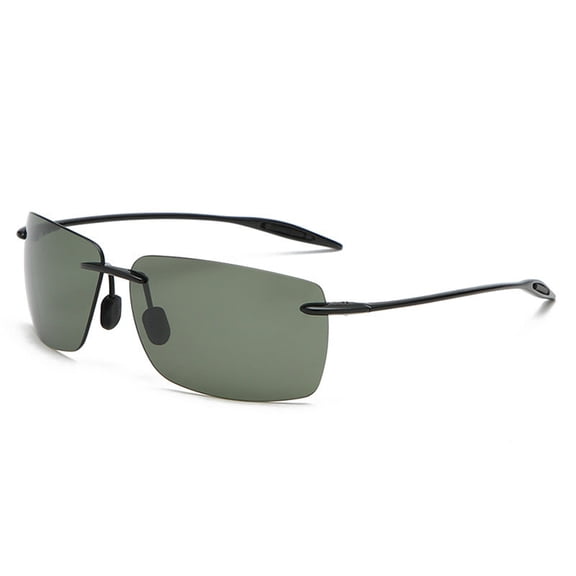 Rimless TR90 Mens Sunglasses Lightweight UV400 TAC Lens Driving Fishing Everyday Wear Comfortable All Day Wear