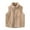 Khaki, variant on LIaqionyy Kids Girls Boys Fall Winter Sleeveless Fleece Jacket Unisex Zipper Warm Fuzzy Coat Lightweight Waistcoat