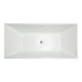thumbnail image 2 of Vanity Art freestanding white acrylic bathtub with polished chrome slotted overflow and pop-up drain., 2 of 4