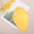 thumbnail image 5 of Unique Bargains 1 Pc Water-absorbent Embroidery Hair Towel for Bathroom Yellow Coral Fleece, 5 of 5