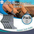 thumbnail image 3 of 6 Pairs of Women's Merino Wool Thermal Socks, Grays, #613-9-11-Gray, 3 of 7