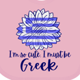 thumbnail image 4 of Inktastic I'm So Cute, I Must Be Greek Sunflower Boys or Girls Baby Bib, 4 of 4