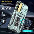 thumbnail image 6 of Samsung Galaxy A16 5G Case with Lens Protection, Samsung Galaxy A16 5G Ring Holder Cover with Camera Cover & Kickstand Military Grade Shockproof Heavy Duty Support Magnetic Car Mount Holder, Darkgreen, 6 of 7
