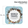 thumbnail image 2 of Fuzoiu World Travel Print Leather Coasters Set,Drink Coasters Set of 4,for Tabletop Protection, Durable PVC Coasters,Home Décor and Housewarming Gift-Square, 2 of 6