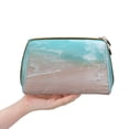 thumbnail image 4 of Picia Pink Float Ring On Beach Print Leather Makeup Bag Make Up Bag Travel Toiletry Bag for Her Girlfriend Teacher Teen Girl Gifts, 4 of 8