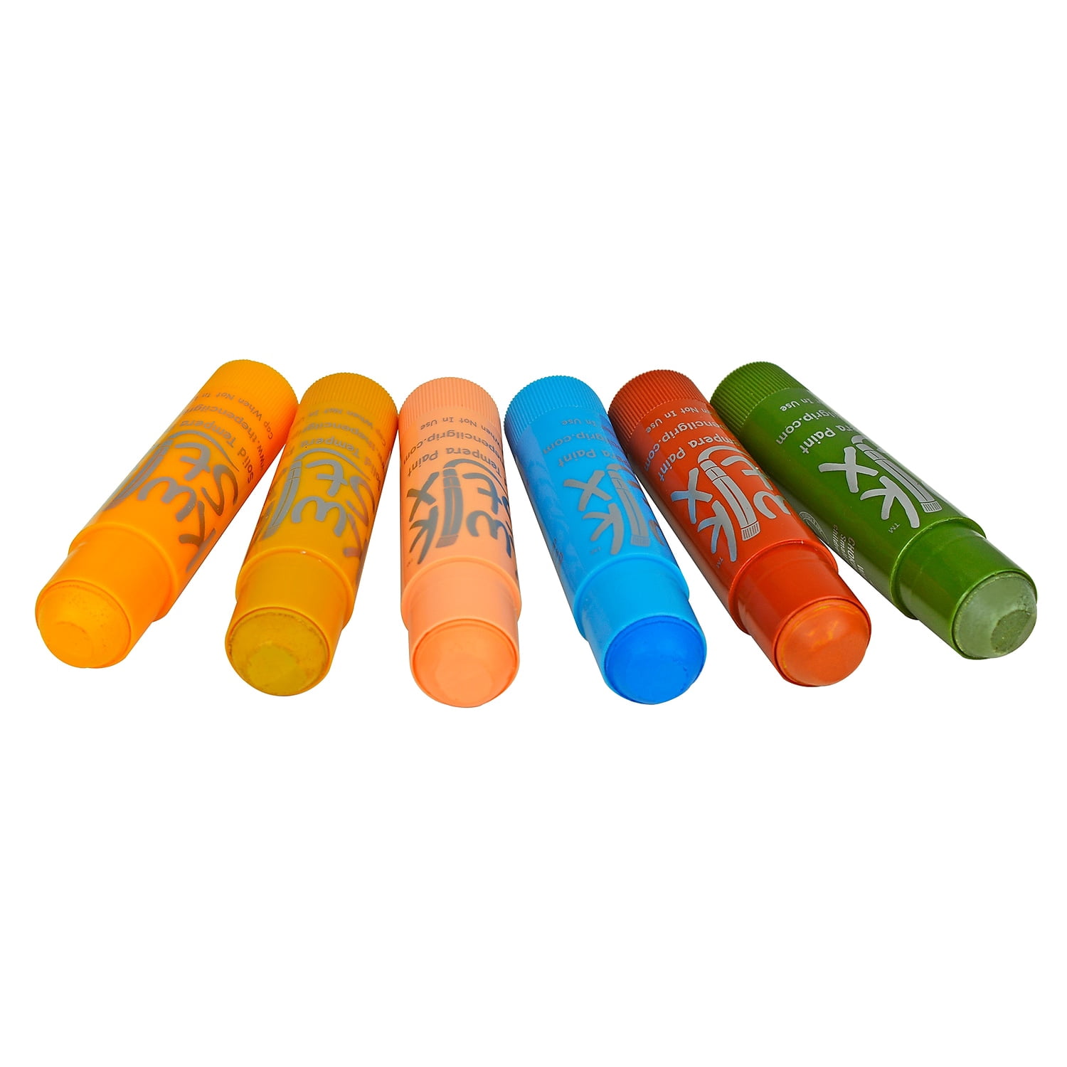 Kwik Stix Solid Tempera Paint Earth Tones 6 Per Pack 3 Packs (TPG676-3)