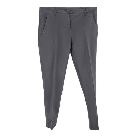 Pre-Owned Miu Miu Straight Leg Trousers in Grey Cotton