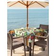thumbnail image 3 of Outdoor Tablecloth with Umbrella Hole for Patio/Picnic/Party/Camping, Sage Green Children's Day Waterproof Table Cloth Square Cover Washable, Car Tree Stars Modern Abstract Art Cartoon (60"x 60"), 3 of 8