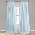 thumbnail image 2 of Floral Window Curtains, Repetitive Silhouettes of Spring Flowers Outline Pastel Concept Pattern, Lightweight Decor 2-Panel Set with Rod Pocket, Pair of - 28"x63", Soft Blue and White, by Ambesonne, 2 of 3