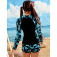 thumbnail image 3 of Happy Cherry Girls Two Piece Bathing Suits Long Sleeve Rash Guard Toddler Tankini Swimsuits Summer Surf Suit Modest Swimwear with Built in Bra 7-8 Years, 3 of 7