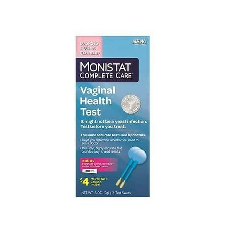 Monistat Complete Care Vaginal Health Test + Itch Relief Cream Treatment, 2