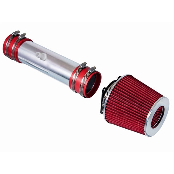 Rtunes Racing Short Ram Air Intake Kit   Filter Combo RED Compatible For 02-06 Nissan Altima / 03-06 Nissan Murano V6