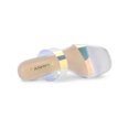 thumbnail image 4 of BLISSFUL STEP Women's Clear Colorful Straps Block Heeled Slides Sandals, 4 of 7