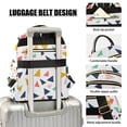 thumbnail image 3 of FORMRS Mini Backpack Purse for Women Travel Daypack Casual Shoulder Bag, White Minimalist Triangles, 3 of 7