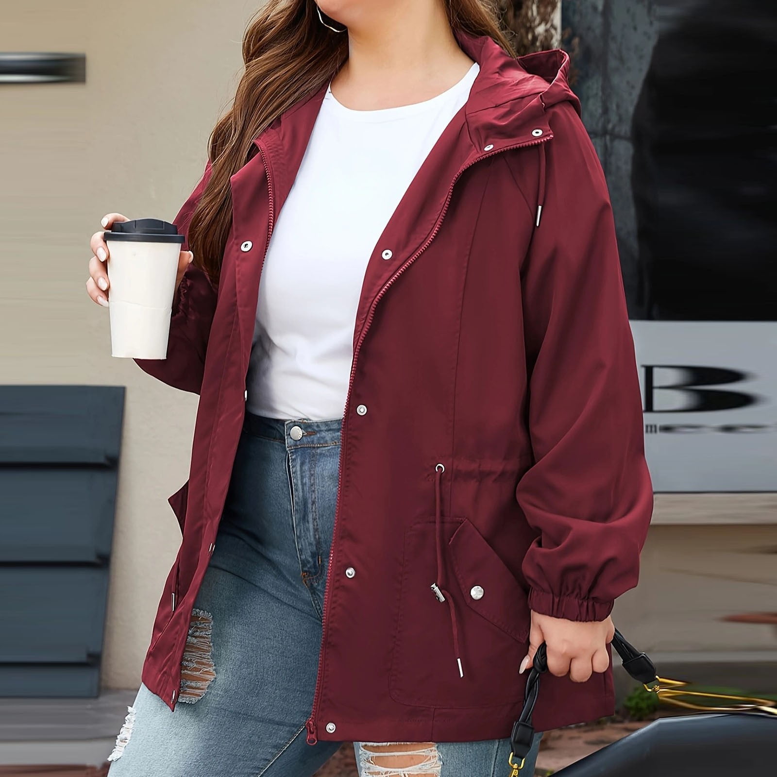 SHIXIAOO Women's Windbreaker Jacket Outdoor Raincoat Lightweight