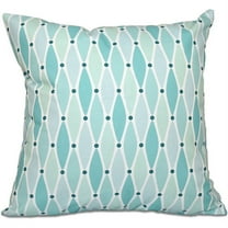 Simply Daisy 16" x 16" Wavy Geometric Print Pillow, Aqua