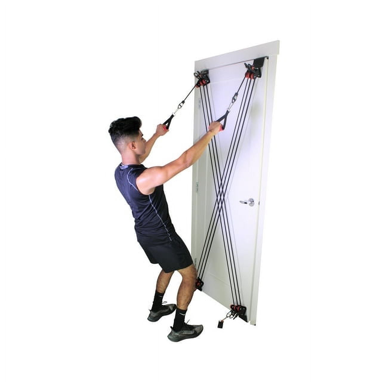 X Factor Door Gym - Full Body Total Workout System for Home Gym Strength Training - Fitness Equipment with DVD, Workout Chart, and Straight Bar