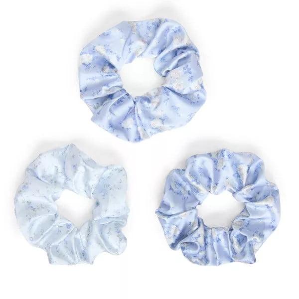 BELLA Chouchou Large Blue♡ Goody x LoveShackFancy Large Satin Scrunchies - Everblooming