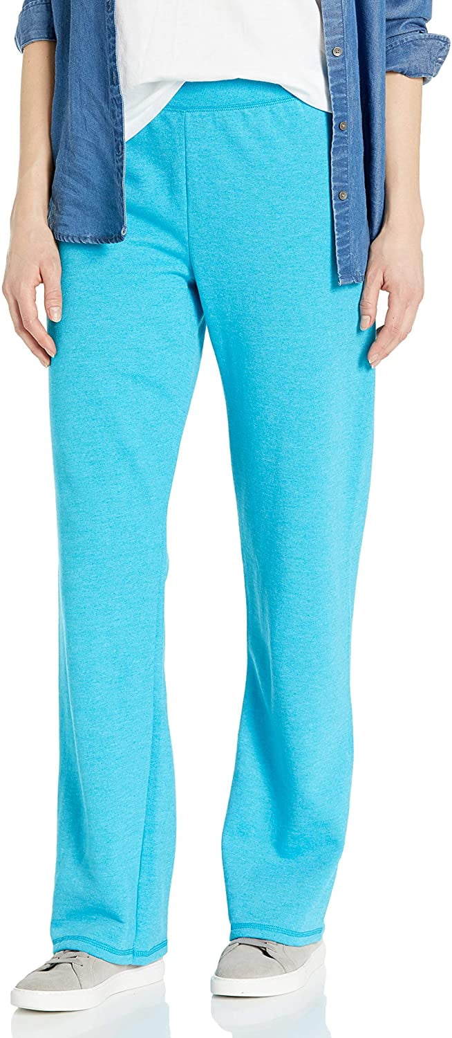 Hanes Women's Fleece Slim Fitting Pant Petit Open Leg Sweatpants S
